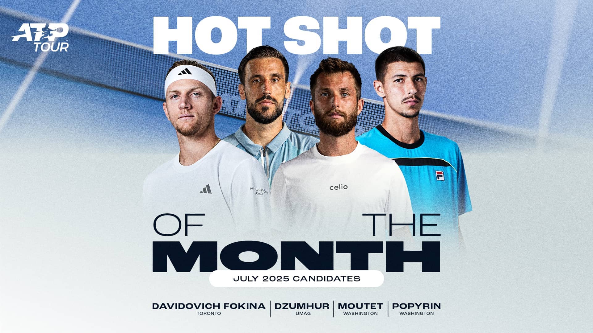 Alejandro Davidovich Fokina, Damir Dzumhur, Corentin Moutet, Alexei Popyrin