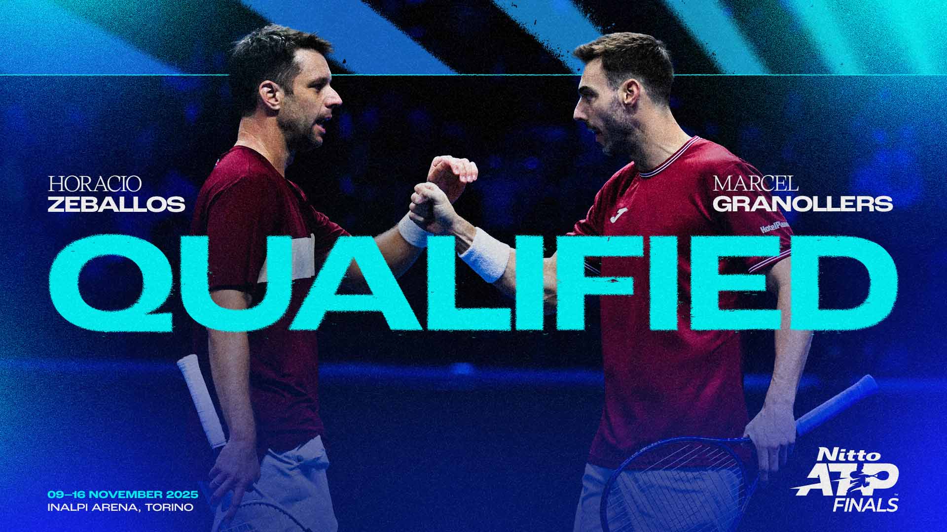 Horacio Zeballos and Marcel Granollers will compete at the Nitto ATP Finals, to be held from 9-16 November in Turin.