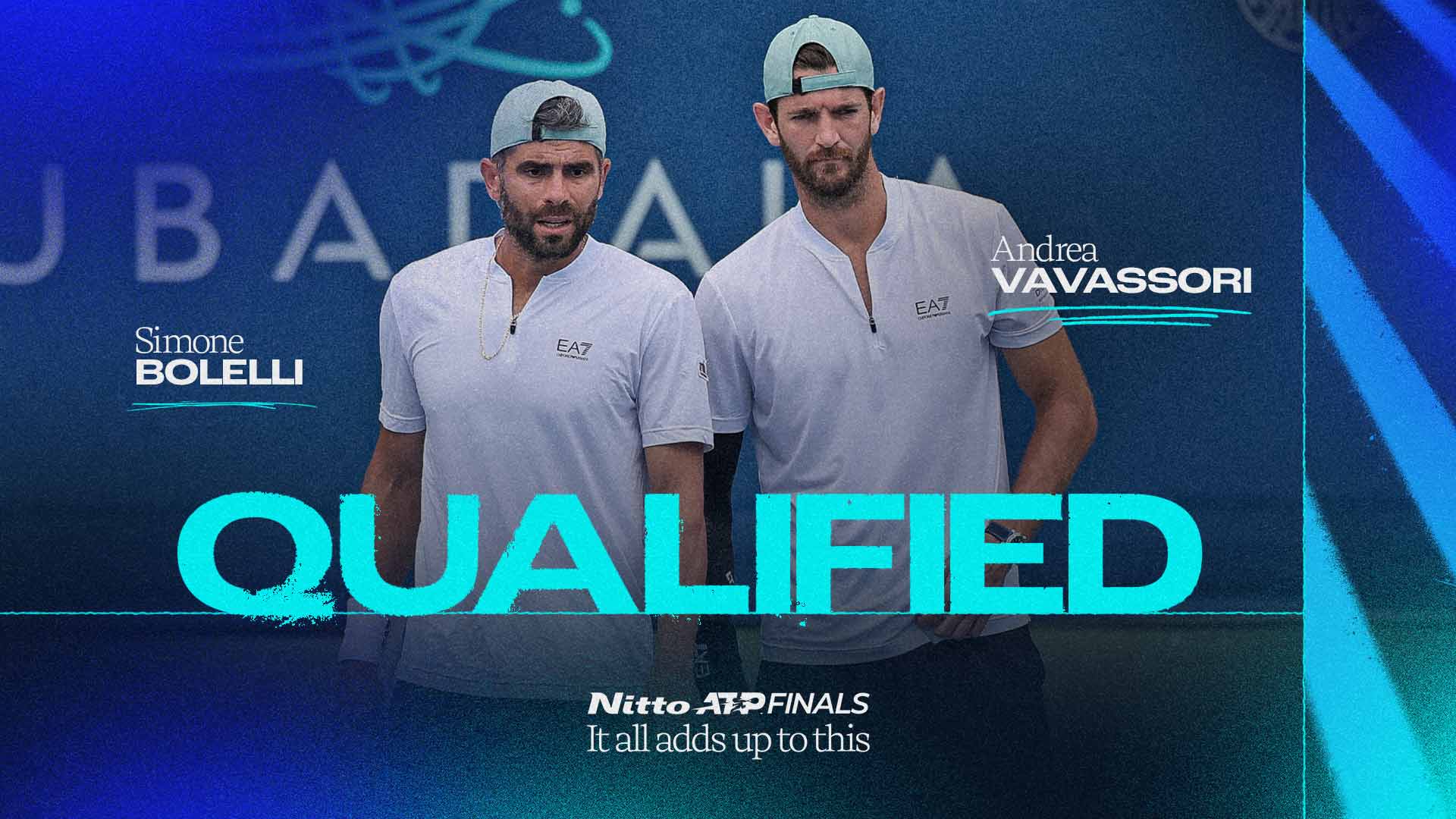 Andrea Vavassori and Simone Bolelli will compete in the Nitto ATP Finals for the second consecutive year.