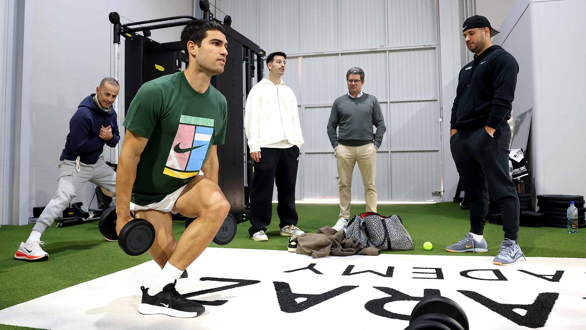 Carlos Alcaraz trains in Murcia in preparation for the 2026 season.