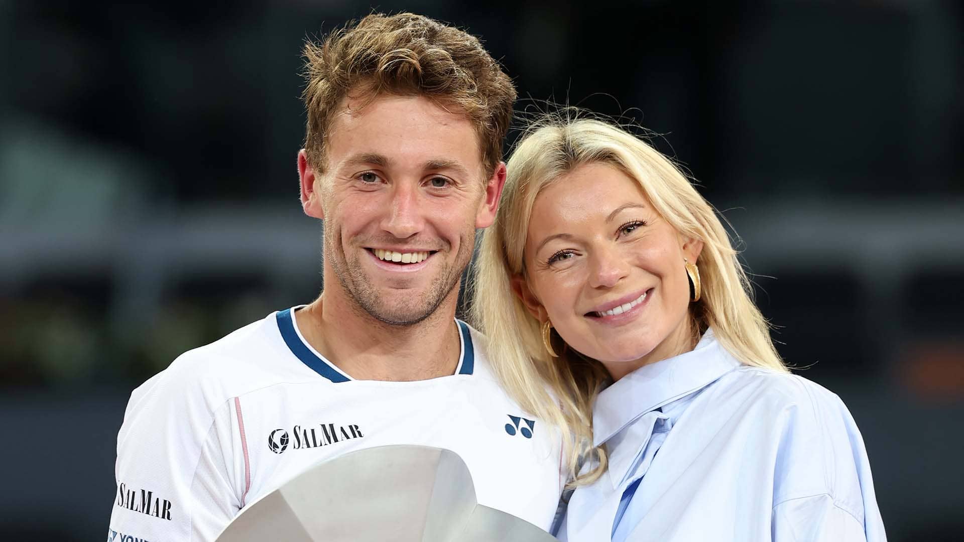 Casper Ruud and his wife Maria
