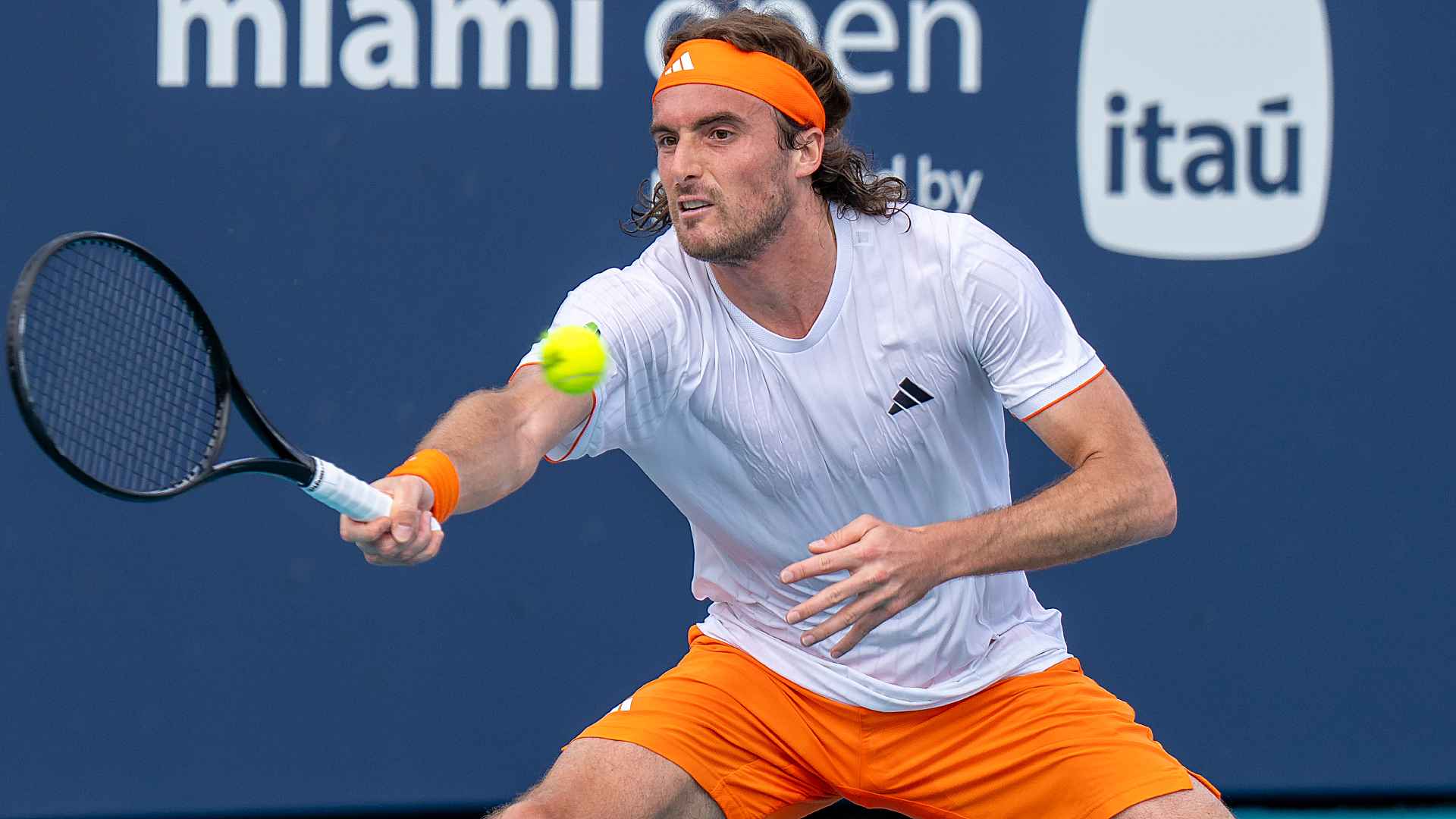 Stefanos Tsitsipas is into the third round in Miami.