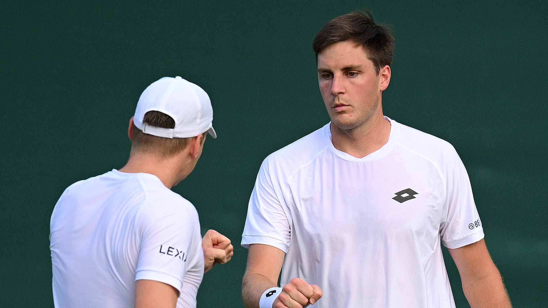 Harri Heliovaara and Henry Patten, the 2024 Wimbledon champions, win in straight sets Wednesday.