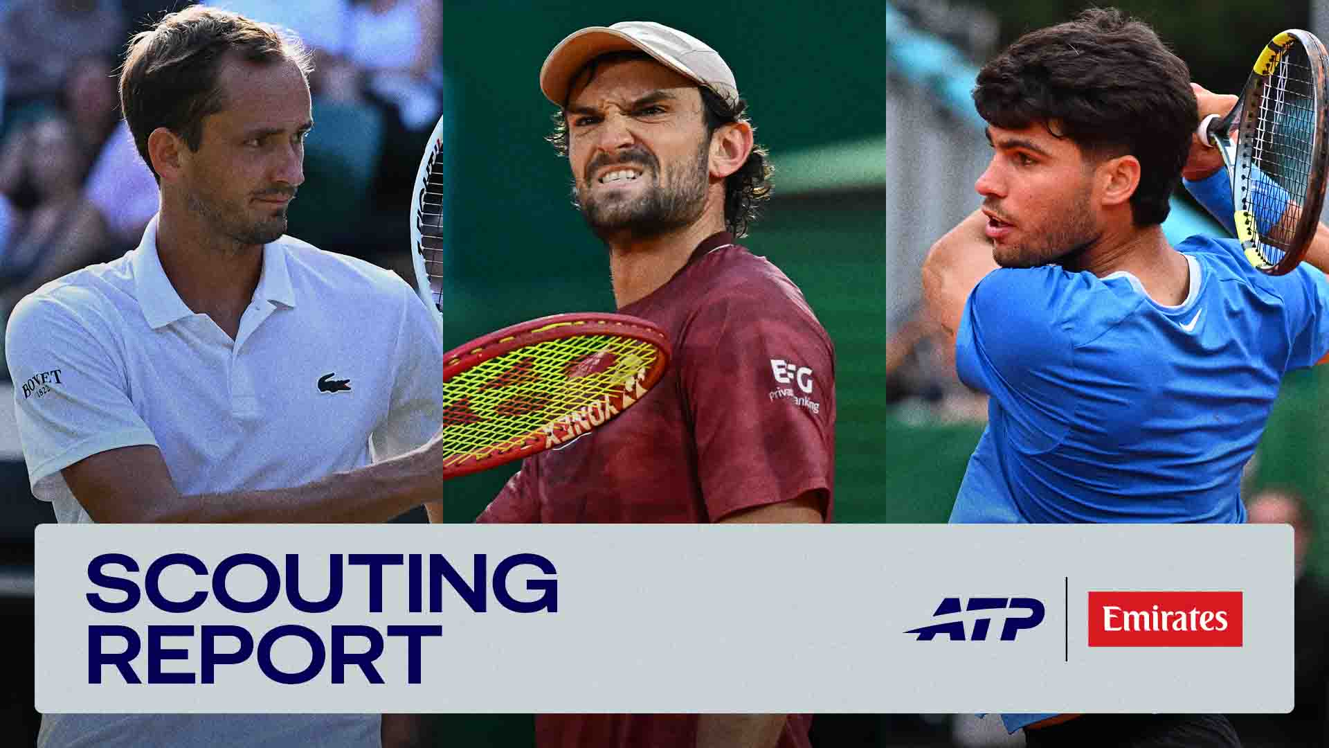 Daniil Medvedev, Valentin Vacherot, Carlos Alcaraz