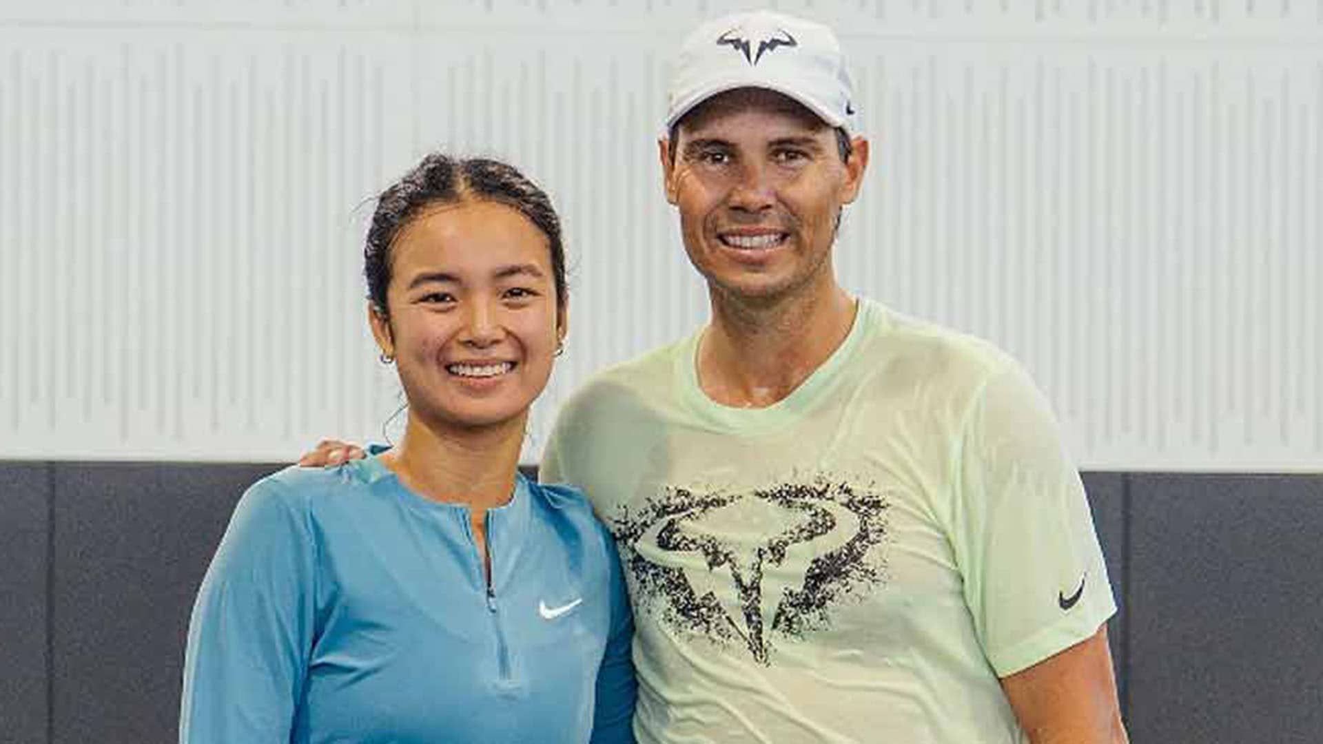 Alexandra Eala and Rafael Nadal in November 2025.
