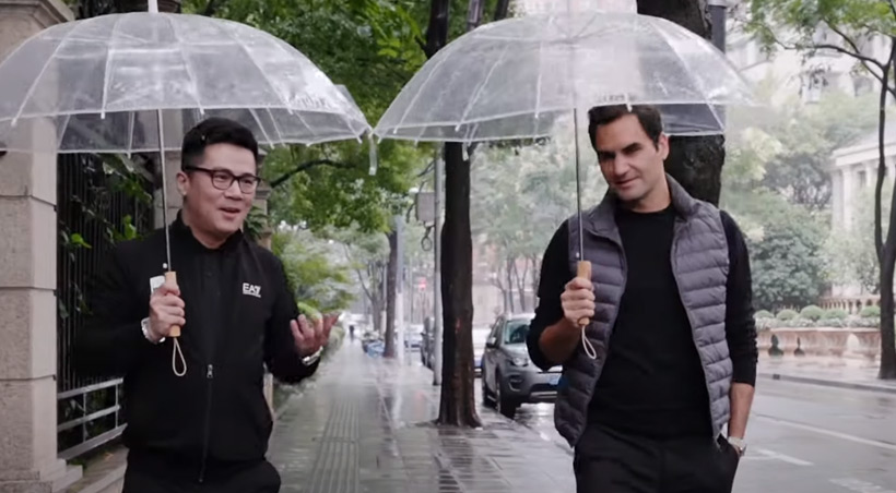 Watch: A Casual Stroll... with Roger Federer in Shanghai